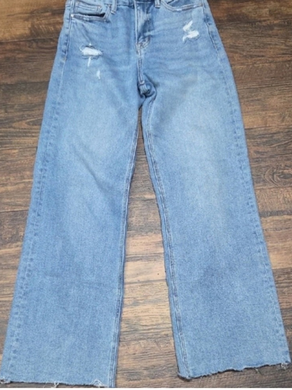 High-Rise Light Blue Wide-Leg Denim Jeans